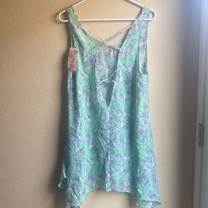 Francesca‘s Collections swimsuit cover-up pineapples nwt